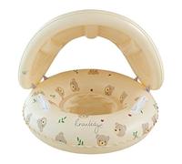 Kids Pool - Float with Sunshade Canopy | Inflatable Swimming Ring Raft Leakproof Water Lounge with Secure Seat UV Protection for Summer, Outdoor Beach, Vacation or Travel