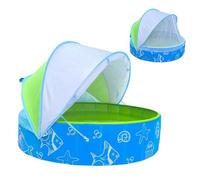 Kids Pool with Canopy - 120x30cm Non-Inflatable Portable Swimming Tub, Dura