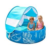 Kids Pools for Backyard with Canopy and Net | Non Inflatable Non-Slip Toy
