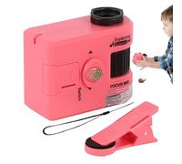 Kids Portable Microscope, Science Toys 80X Microscope, 2.17x1.1x1.57 Inches Educational Microbiology Lab Toy with LED Light, Stem Learning Microscopes for Boys Girls Garden Study and Camping Use