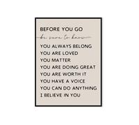 Kids Positive Affirmation Print Boho Pastel Wall Art for Playroom Homeschool Classroom Decor Educational Back to School(Framed,08x12inch(20x30cm))