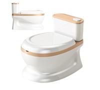 Kids Potty Toilet - Realistic Flush Button | Children Toilet Trainer Potty | For 1-3 Years Old Boys Preschoolers Bathroom Living Room Bedroom Game Room Kindergarten Use