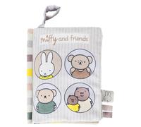 Kids Preferred Miffy Baby Deluxe Soft Book - Dos personajes de peluche de panqueques, arrugado, chirriador, cinta deslizante táctil, solapas Peekaboo, lazo para colgar, 8 pulgadas