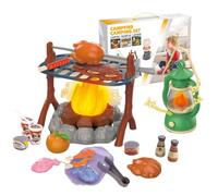 Kids Pretend Camping Toy - Play Kitchen Camping Gear Set - Campfire Cooking Role Play Toys | Indoor Outdoor Creative Fun For Boys | 28PCS Campng Playset For Children Aged 3-6 Birthday Christmas Gift