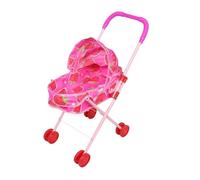 Kids Pretend Stroller Toy, Girls Doll Stroller, 55cm Children Mini Foldable Push Toy with Adjustable Canopy for Creative Imaginative Play Function and Rolling Wheels for Nursery, Daycare, Playground