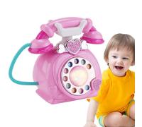 Kids Pretend Toy Telephone,Pretend Play Landline Corded Phone - Retro Chorded Phone with Music and Storytelling for Birthday Christmas