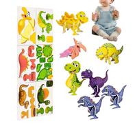 Kids Puzzles - 13x7.5x0.25cm Educational Cartoon Animal Jigsaw Toys, 3D DIY and Jungle Animal Puzzle Game, Creative Art Craft Puzzle Toy For Home Kindergarten Birthday