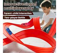 Kids Race Track Set - Cool Racing Cars, Fast Action Vehicles with Sturdy Build, Twist Loop Tracks, Remote Control Fun, Exciting Game for Boys Birthday Christmas Home School Kindergarten