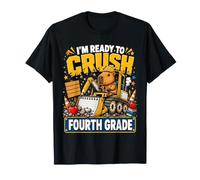 Kids Ready To Crush 4th Grade Capybara Truck Back To School Camiseta