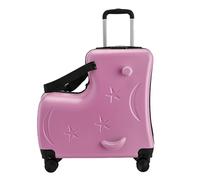 Kids Ride on Luggage for Girls, 3-Digit Password Lock Kids Luggage, Ride on Luggage with Seat Belts, Trolley Case for Boys and Girls, 20 pulgadas Ride on Trolley Case, Kids Luggage with Pedals,