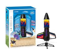 Kids Rocket Toy, Launching Rocket with Parachute, ABS Material, Engaging LED Light Effect, Educational Science Learning Sports Game for Parent-Child Interaction and Students Outdoor Fun, 18.3x9x24cm