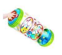 Kids Rolling Toy - Balance Exercise Motor Skills Building Crawling Aid Roller Inflatable Crawling Trainer Bell Toy For and Young Children Early Sensory