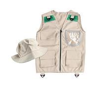 Kids Safari Vest - With Pocket Washable Outfit | Kidz Outdoor Explorer Vest Kit | For Children Boys Girls Youth Hiking Fishing Camping Park Backyard Use