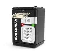 Kids Safe Bank, Electronic Cash Box, Savings Toy With Password, Sturdy Secure Design, Ideal For Youth Adult Pretend Play Financial Education College School Allowance Tracking, 7.48 x 5.31 x 4.8 inches