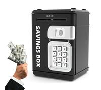 Kids Safe, Electronic Bank Safe, 7.48x5.31x4.8 inchesPassword Protected Cash Box Savings Toy for Youth, Adults, Pretend Play, Financial Education, College, School, and Allowance Tracking