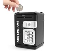 Kids Safe, Electronic Bank Safe, Password Protected Cash Box, Sturdy Savings Toy, 7.48 x 5.31 x 4.8 Inches, Fun Financial Education Tool for Youth Adults College School Allowance Management
