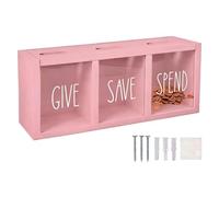Kids Savings Box Wall Mounted Clear Window Magnetic Container