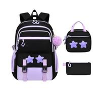 Kids School Backpack with Lunch Bag Cute Zipper 3 Pieces with Pencil Case