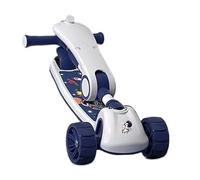 Kids Scooter | 2-in-1 Adjustable Seat Anti-Slip with Music, Kids Electric Scooter Rear Brake For Boys Girls 3-12 Year Old Riding Outdoor Sports Yard Park Travel Camping Birthday Use