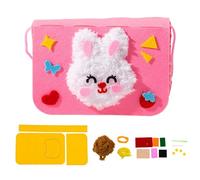 Kids Sewing Kit, Sew Handmade Embroidery, Cartoon Animal Handmade Dolls, 7.09x4.72in Learn to Sew Crafting Set, Creative Stitching Doll for Home, School, Craft Making