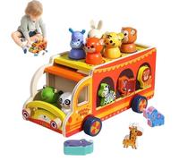 Kids Shape Matching, Animal Circus Toys, Playset for , Preschool Learning Set, Fun Learning Activity, Kids Educational Toys, Shape Matching Playset, Toddler Activity Car, Matching Game Car, Bo