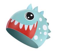 Kids Shark Swim Cap - Fun Silicone Waterproof Design | Long Hair Bathing Hat Non-Slip Stretchable | For Boys Girls Children Beach Pool Outdoor Sports Comfortable Keep Hair Dry