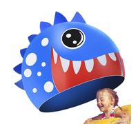 Kids Shark Swim Hat, Silicone Non Slip Swimming Cap Toddler Youth with Long Hair, Stretchable Bathing Hat for Beach, Pool, Outdoor Water Sports, Keeps Dry, 21.5x19.8cm