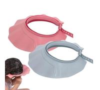 Kids Shower Visor - Waterproof Shampoo Cap With Adjustable Strap, Soft Protection Hat | 2 Pack Bathing Shield For Eyes Ears Face Hair Washing, Suitable For Children Adults Home Bathroom Use