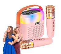 Kids Singing Machine, Family Karaoke Set, Home Karaoke System, Karaoke Speaker, Portable Karaoke Machine Family Karaoke Set with Wireless Microphone and Lights for Kids with Lights