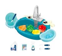 Kids Sink with Running Water - 40 x 25 x 21 cm Electric Bird Bath | Kitchen Pretend Play Set | Water Sink for Boys Girls Preschoolers Backyard Patio Beach Camping Daycare Home Bathroom Playroom