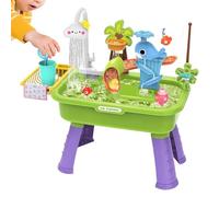 Kids Sink with Running Water | Faucet Slide Funny Wahle Water Table | Electric Play Table For Children Ages 1-5 - Sensory Activity Station | Running Whale Faucet with Fishing Game | Indoor Ou
