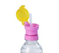Kids Sippy Lid, Universal Leak Proof Water Bottle Top, Portable Straw Drink Cap with Stopper, Milk Juice Bottle Conversion Lid, Travel Camping Outdoor Home Car Nursery Drinking Accessory Solution