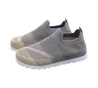 Kids Slip on Trainers Boys Girls Mesh Wide Fit School Shoes Sports Soft Soled Air Cushion PE Running Walking Sneakers Teen Girl Boy Football Golf Tennis Footwear
