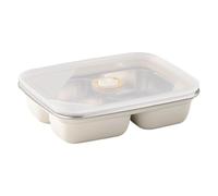 Kids Snack Tin - Portable Meal Holder for School Lunch | Stainless Steel Leak Resistant Box with Dividers & Secure Locking Lid for Fruits Sandwiches Vegetables Snacks Travel Picnic Daycare and Outdoor