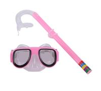 Kids Snorkel Set - Anti Fog Tempered Glass , Food Grade Liquid Silicone Skirt, Leak Proof Swimming Goggles, Flexible Easy Breath Pipe, Panoramic Wide View Gear | For Children