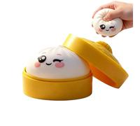 Kids Squeeze Toys, Colorful Ultra Soft Steamed Buns Desktop Ornaments, Portable Fun Buns Squish Toys for Teens Boys Girls Adults Women Men Kindergarten Birthday, 3.35x2.36 Inches