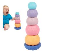 Kids Stacking Toys, Eggshell Rubber Sensory Play Blocks, Soft Educational Stackable Toys For Boys Girls, Motor Skill Learning Set For Early Childhood, 11x28cm
