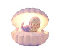 Kids Star Lights Cute Shell Fairy Ornaments Mermaid Creative Girly Night Lamp Table Decoration Lights(pink)