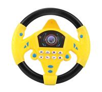 Kids Steering Wheel, Interactive Driving Toy, Faux Wheel with Suction Cup, Electric Sound Game for Early Education Learning, Car Seat Playset, Simulated Driving Experience for Preschoolers
