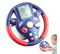 Kids Steering Wheel Toy - Educational Car Simulator, Cartoon Music Toy, Electronic Learning Wheel | Light-Up Sound Design, Interactive Play Function for Early Education and Toddler Development