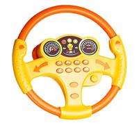 Kids Steering Wheel Toy - Rechargeable Musical Driving Toy with Sounds & Lights, Stroller Attachment For | Educational Travel Toys For Car Rides, Interactive Learning Toys For Ages 1-3