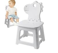 Kids Step Stool, Bunny Dinosaurio portátil plegable con respaldo trasero, Thickened Seat Furniture Home Shoe Changing Chair for Bathroom, Travel, Picnic, Comfortable and Versatile