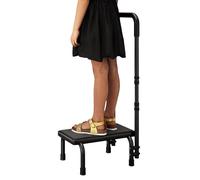 Kids Step Stool - Height ajustable con mango de agarre, no resbalón ancho para niños mayores, seguro cuarto de baño de cocina con cierre antitopple Design | for Elderly Pregnancy Garden