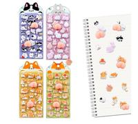 Kids Sticker Pack - Cartoon Decals for Fun Craft | PVC Mini 3D Animal Theme, Cute Notebook Decoration, Tablet Glass Water Cup Luggage Suitcase Guitar Laptop Envelope Accessory