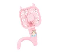 Kids Stroller Fan, Portable Cooling Device, 2.75 * 1.96 Silicone Foldable Fan, 3 Speed Car Seat for Crib Bicycle Motorcycle Scooter Backseat Camping Travel Golf Cart Bed Tent Use Safe Airflow System