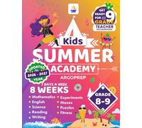 Kids Summer Academy by ArgoPrep - Grades 8-9: 8 Weeks of Math, Reading, Science, Writing, Logic, Fitness and Yoga | Online Access Included | Prevent Summer Learning Loss