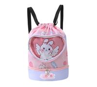 Kids Swim Bag, Waterproof Bag, 14.17x11.81 Inches Lightweight Drawstring Backpack, Fun Cartoon Print, Swimmer Bags for Pool, School, Beach, Travel, Gym and Sports Use