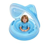 Kids Swim Float - Kids Water Float with Canopy, Summer Children Swim Ring, Waterproof Portable Inflatable, Blow Up Swimming Pool Raft for Boys Girls Travel Beach Vacation Party