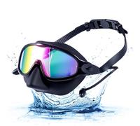 Kids Swim Goggles - Swimming Glassess, Goggles With Nose Cover & Earplugs, Wide View Anti-Fog Swimming Gear | For Age 3-14 Boys Girls Pool Beach Snorkeling Diving Water Sports Summer Outdoor Travel