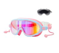 Kids Swim Goggles Wide View Anti-Fog UV Protection Adjustable Silicone